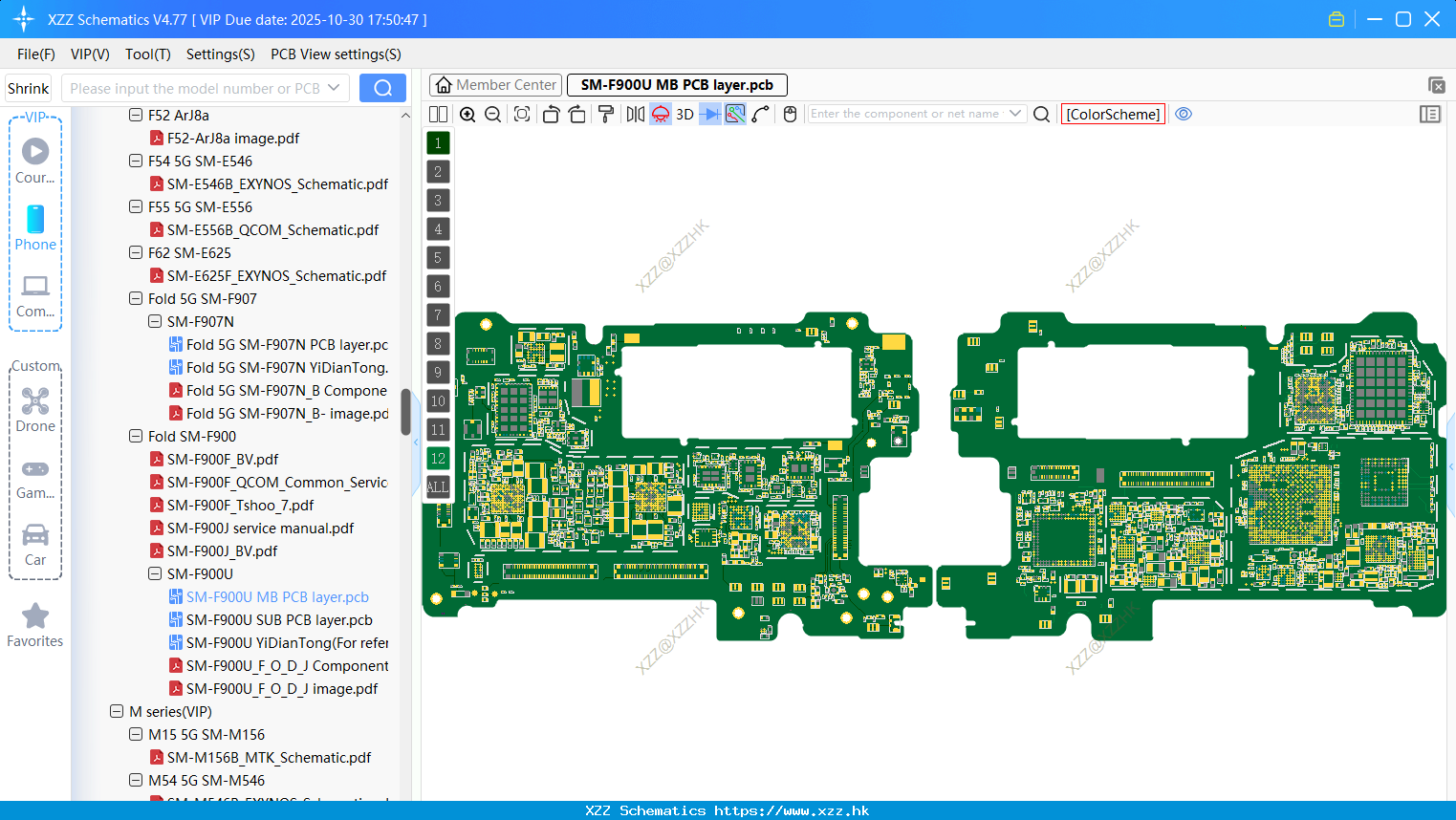 Samsung SM-F900U MB PCB Layer